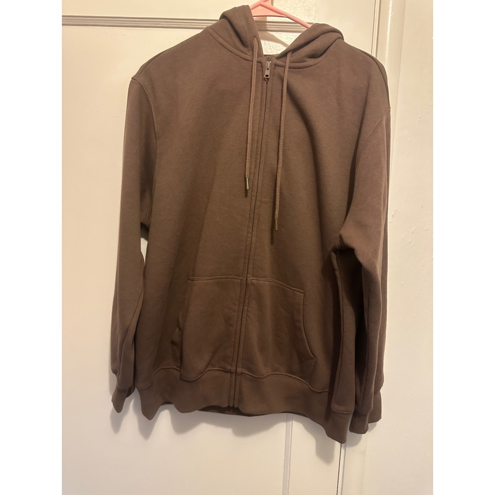 BP Nordstrom Womens XS Brown‎ Full Zip Fleece Hoodie Sweatshirt RN58665